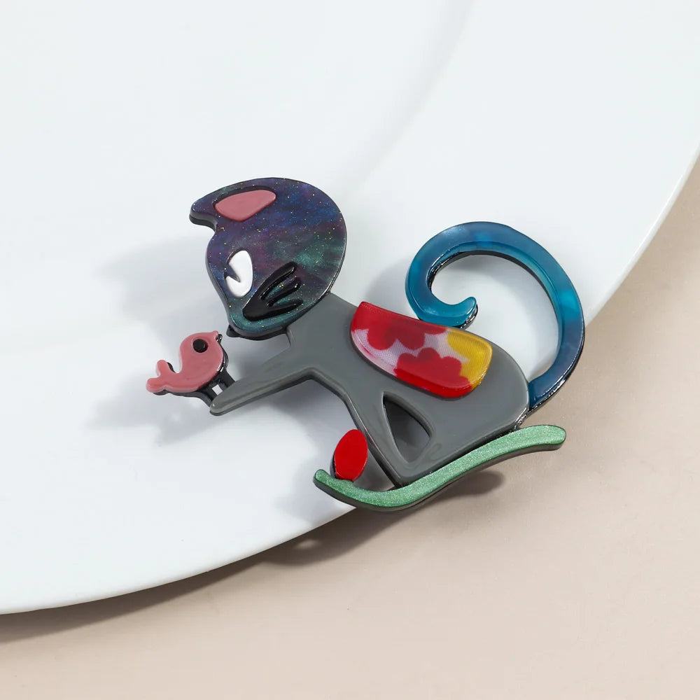 Whiskers & Wings Brooch - 4 colors - Hello Baabs