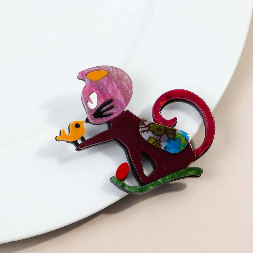 Whiskers & Wings Brooch - 4 colors - Hello Baabs