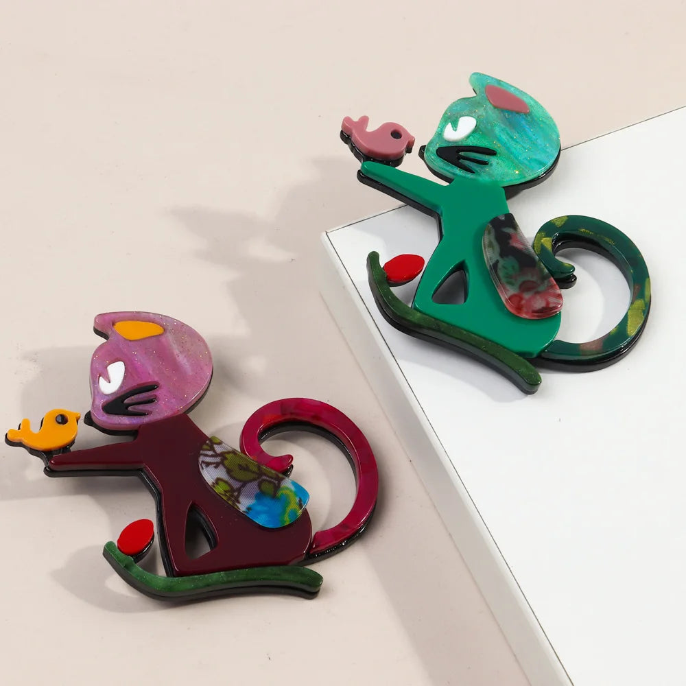 Whiskers & Wings Brooch - 4 colors - Hello Baabs LLC 