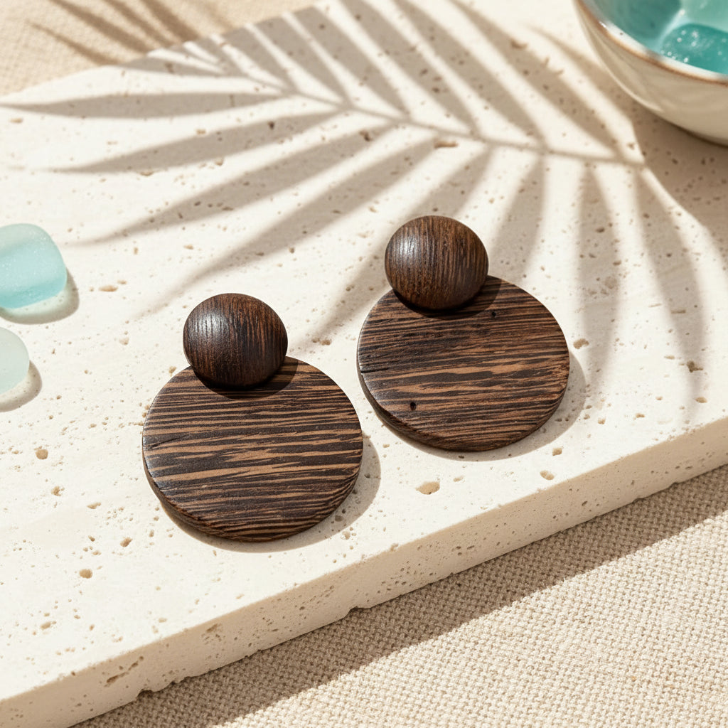 Wild Grain Wood Earrings - Hello Baabs