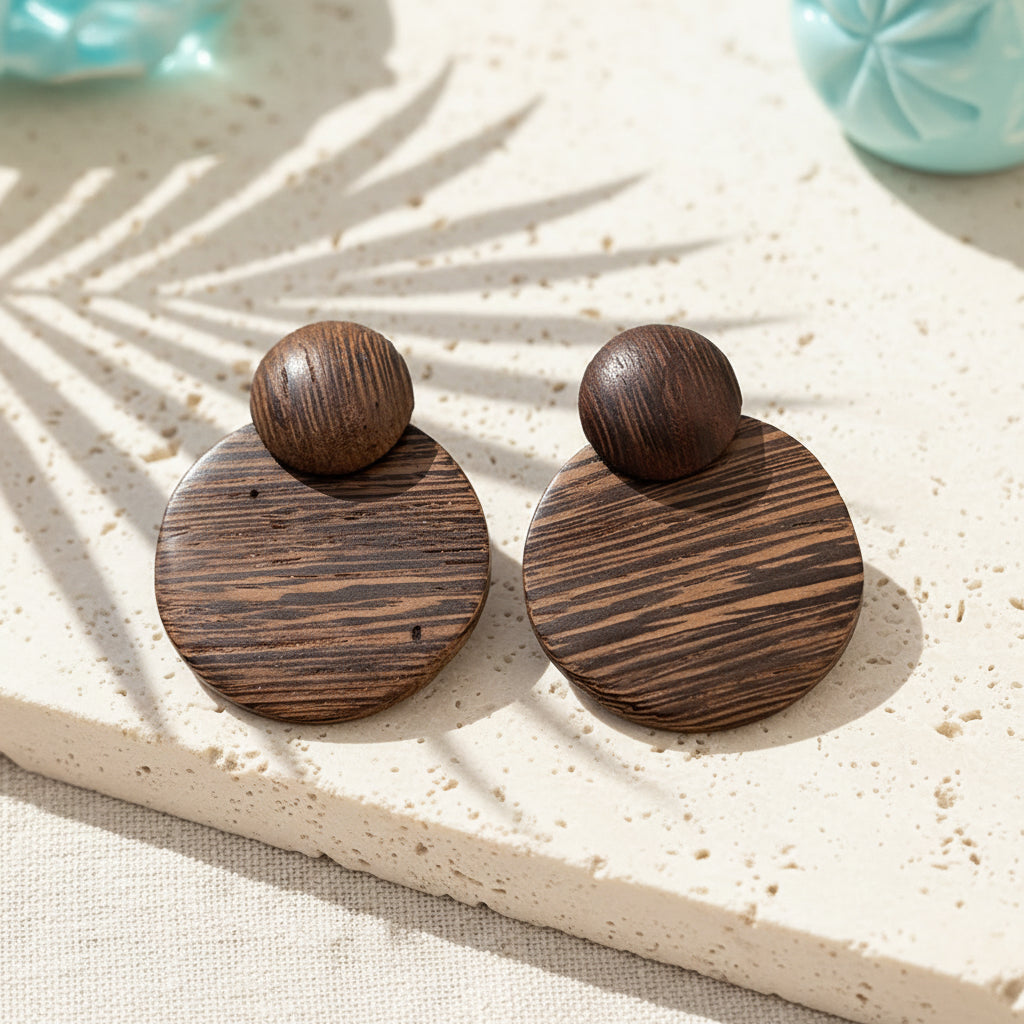 Wild Grain Wood Earrings - Hello Baabs