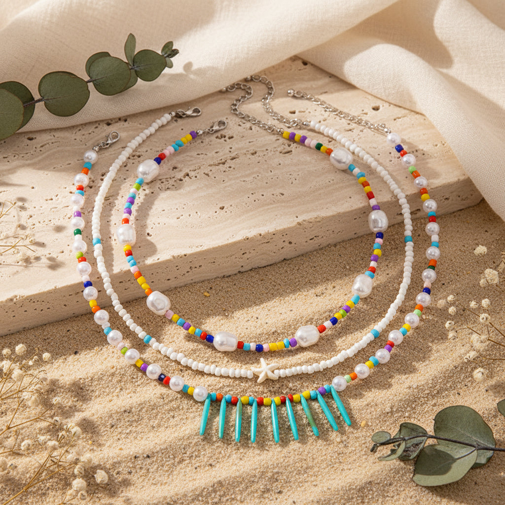 Wild Pearl Rhythm Necklace - Hello Baabs LLC 