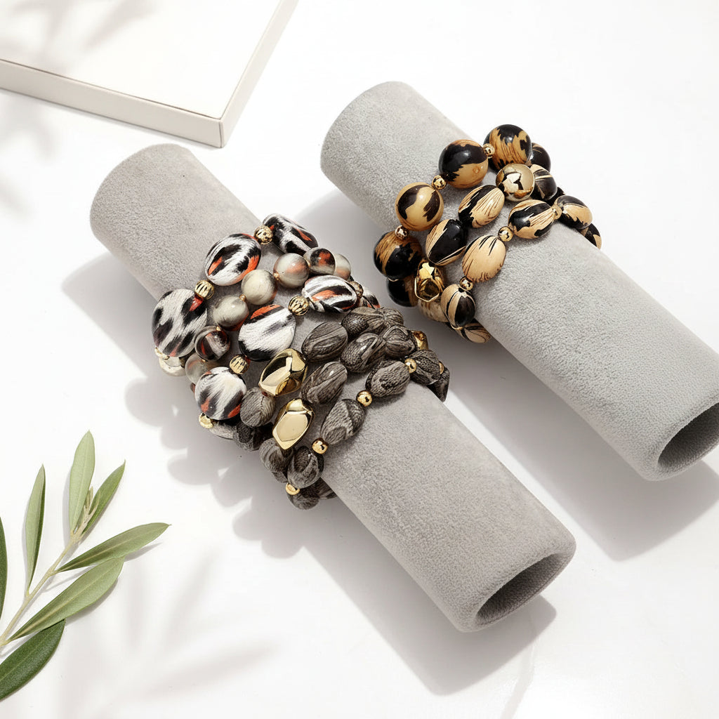 Wild Side Stack 3pc Bracelet Set - 3 colors - Hello Baabs