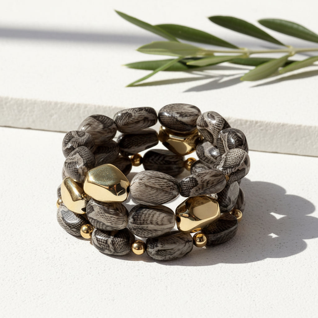 Wild Side Stack 3pc Bracelet Set - 3 colors - Hello Baabs