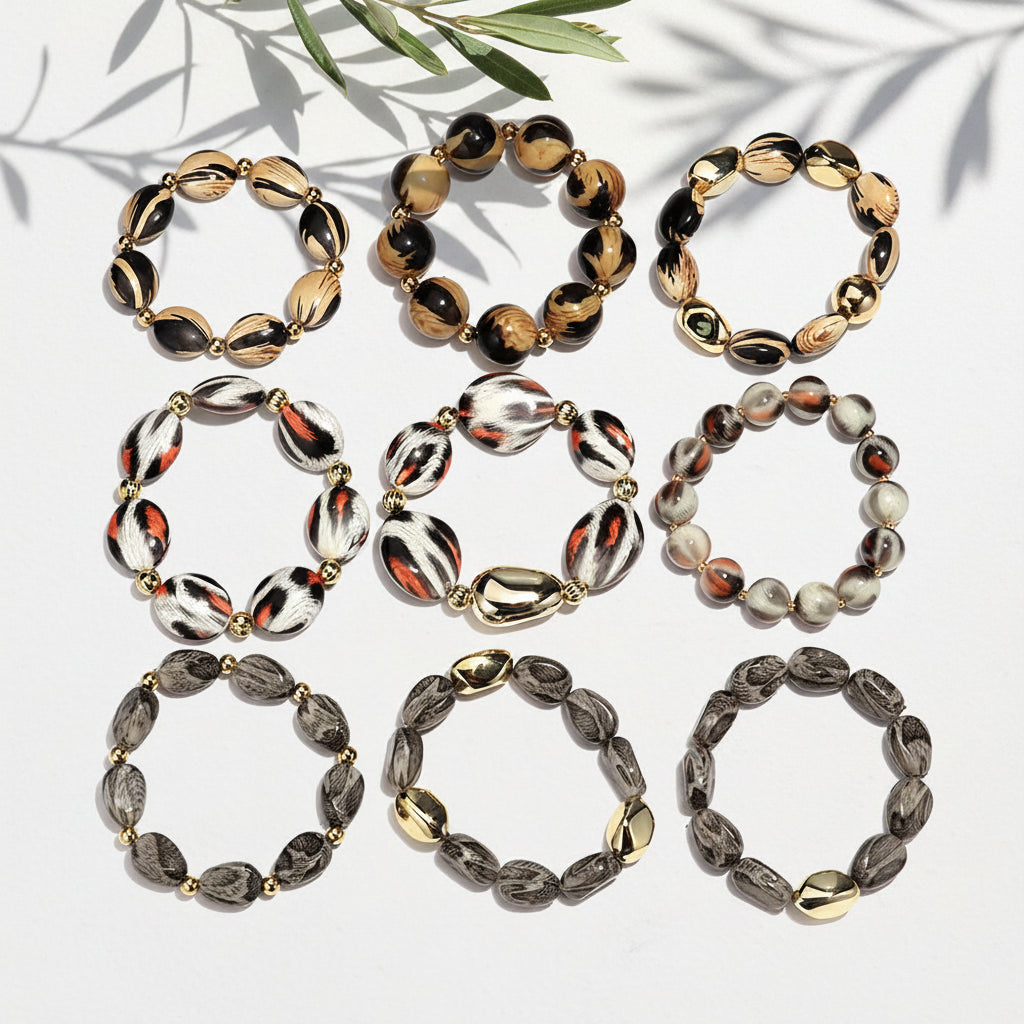 Wild Side Stack 3pc Bracelet Set - 3 colors - Hello Baabs