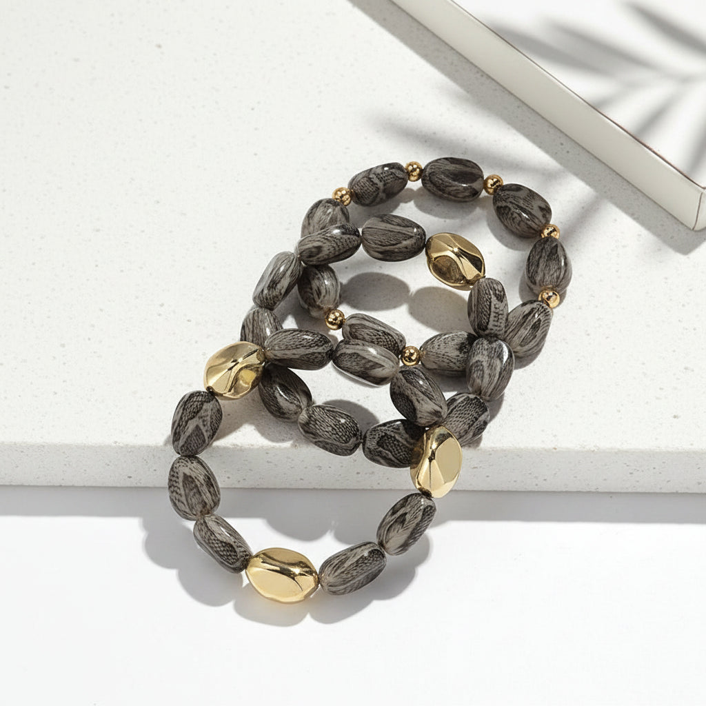 Wild Side Stack 3pc Bracelet Set - 3 colors - Hello Baabs