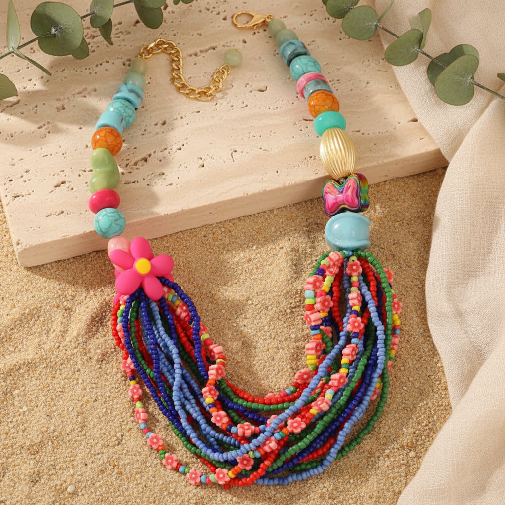 Wildflower Wave Necklace - 2 colors - Hello Baabs