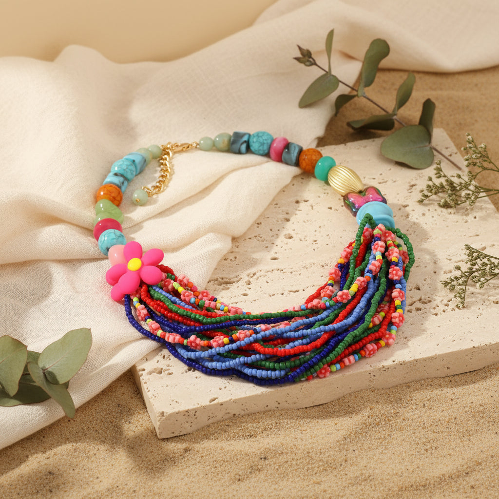 Wildflower Wave Necklace - 2 colors - Hello Baabs