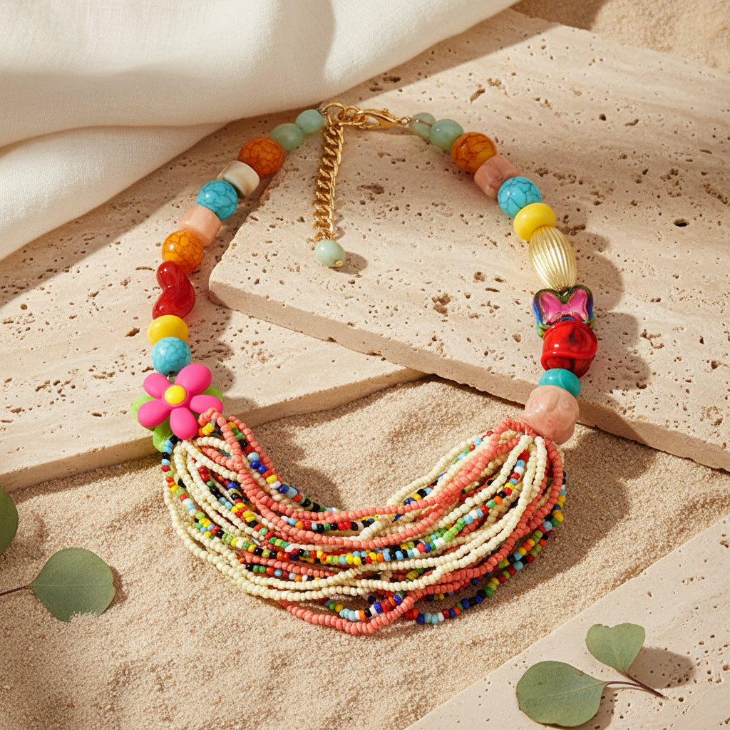 Wildflower Wave Necklace - 2 colors - Hello Baabs