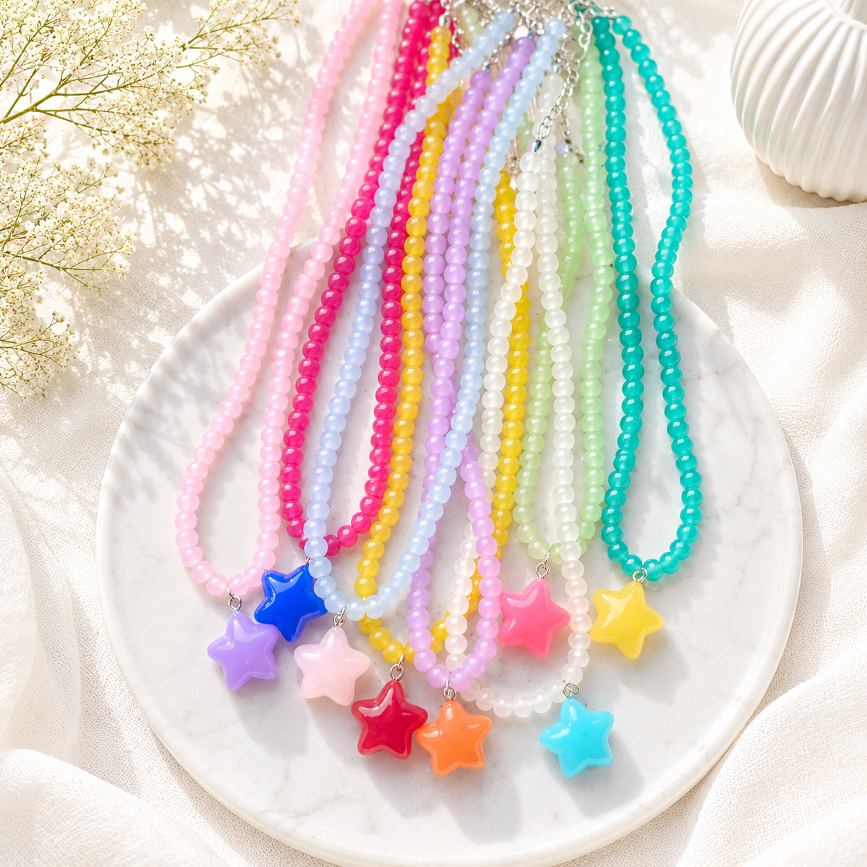 Wishing Star Necklace - 8 colors - Hello Baabs